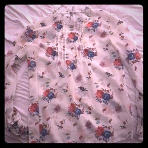 Tops - Long sleeve sheer blouse Tops - Long sleeve sheer blouse